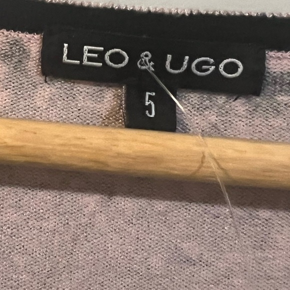 Leo & Ugo Size 5 Beaded Lace Sweater Lavender Black XL (5) - Picture 5 of 8